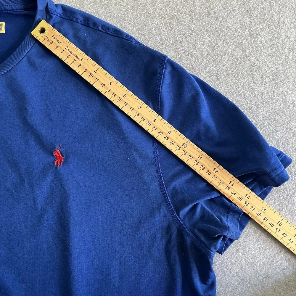 Polo Ralph Lauren Blue W/ Red Horse Men's 2XL T-Shirt Soft Stretch Lightweight